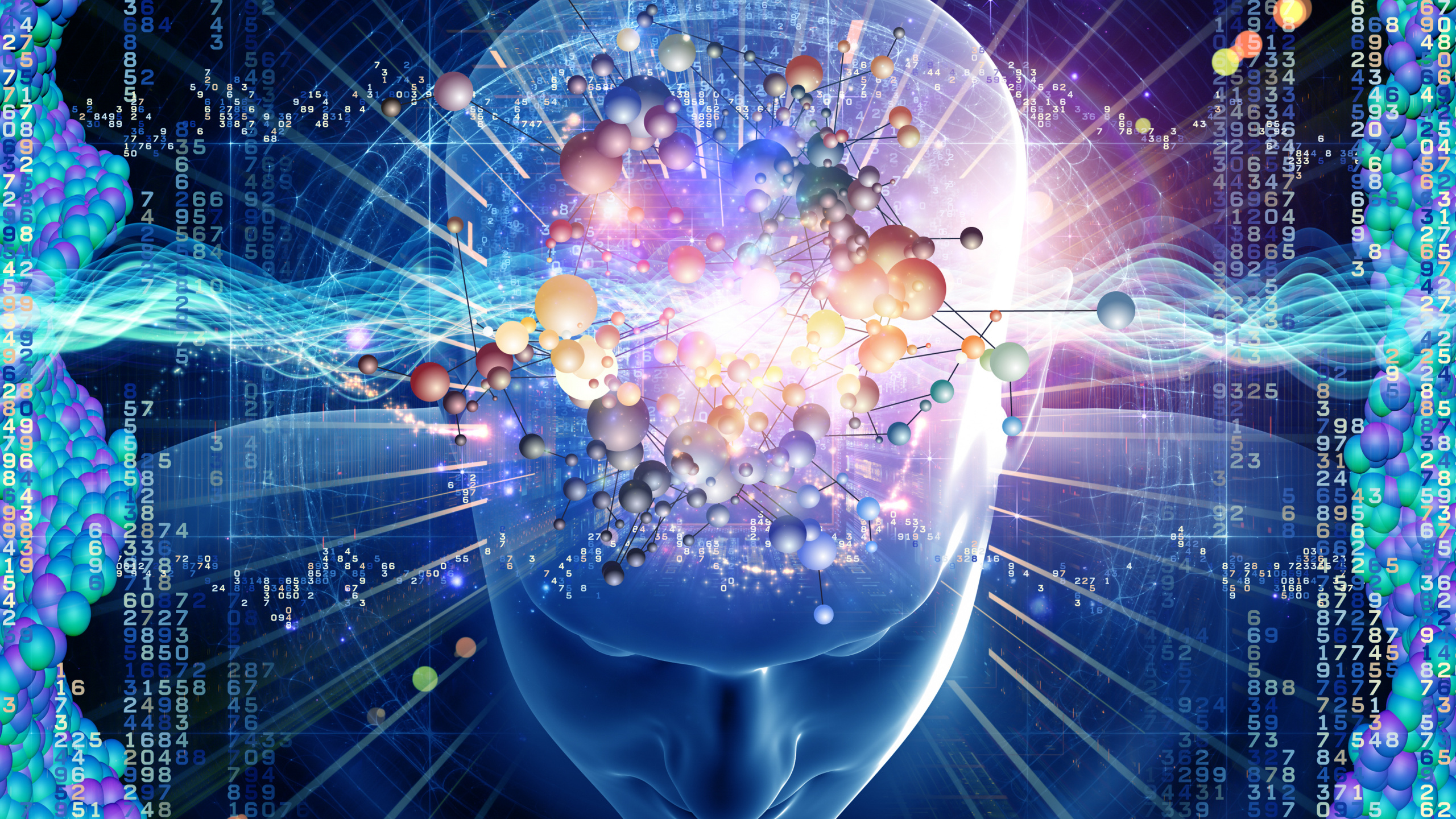 Mente, Espacio, Arte Fractal, Gráficos, Arte. Wallpaper in 2560x1440 Resolution