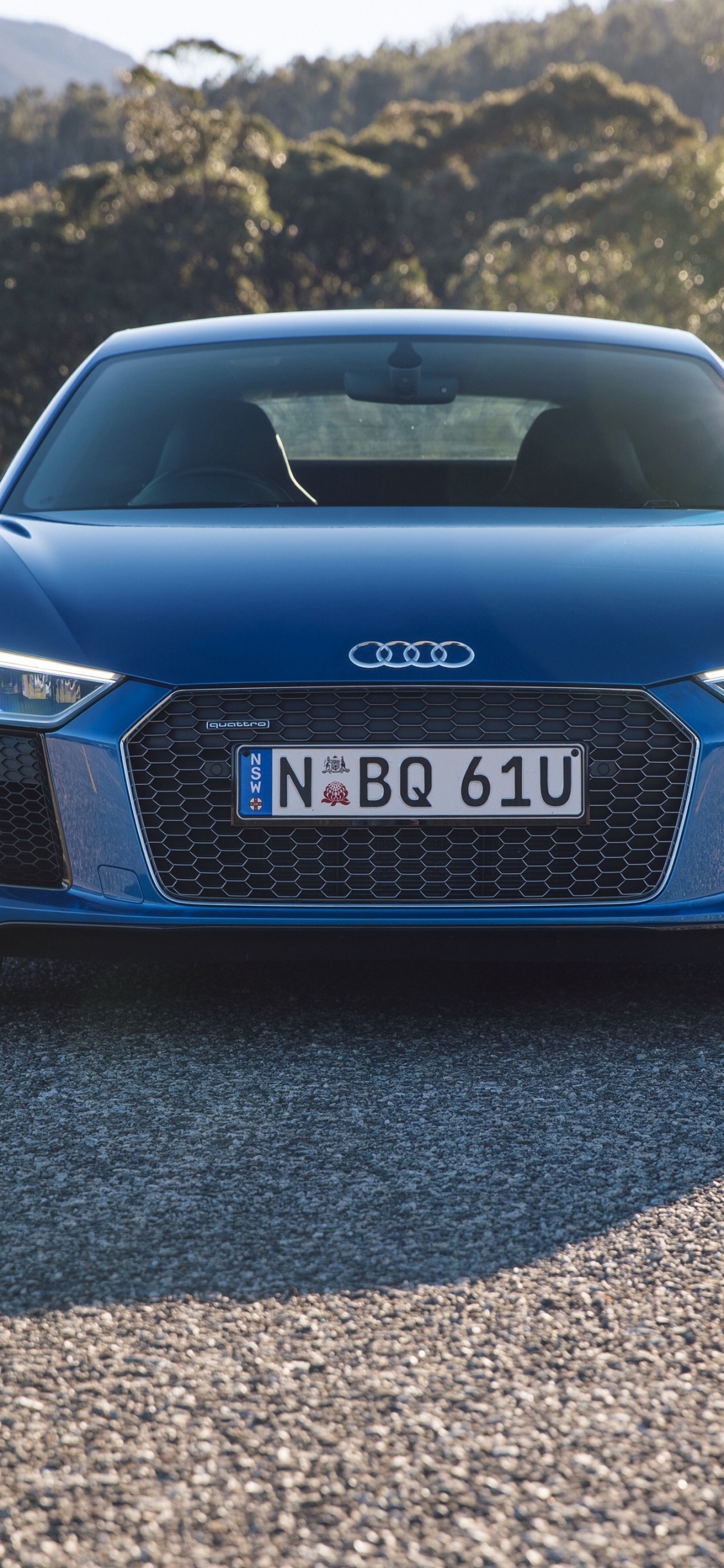 Blue Audi a 4 on Road During Daytime. Wallpaper in 1125x2436 Resolution