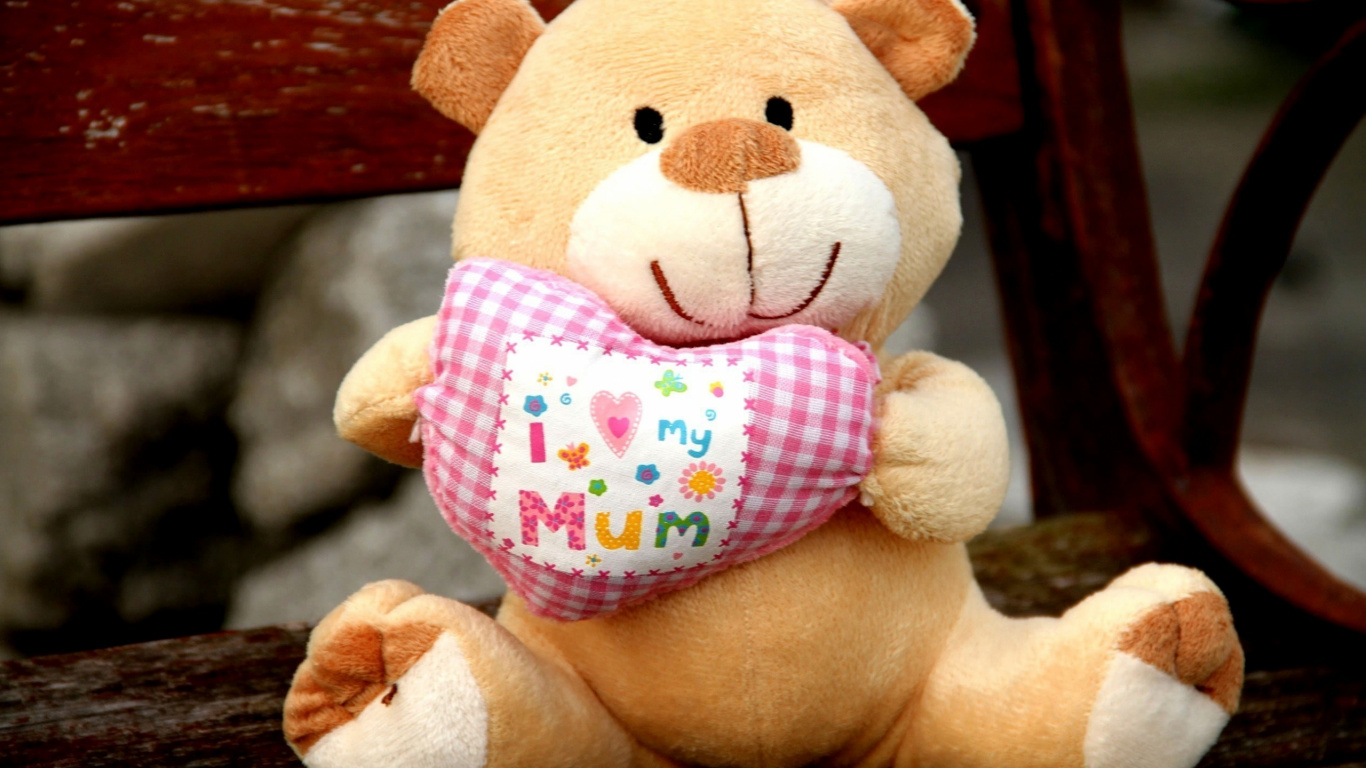 Stuffed Toy, Plush, Teddy Bear, Textile, Bear. Wallpaper in 1366x768 Resolution