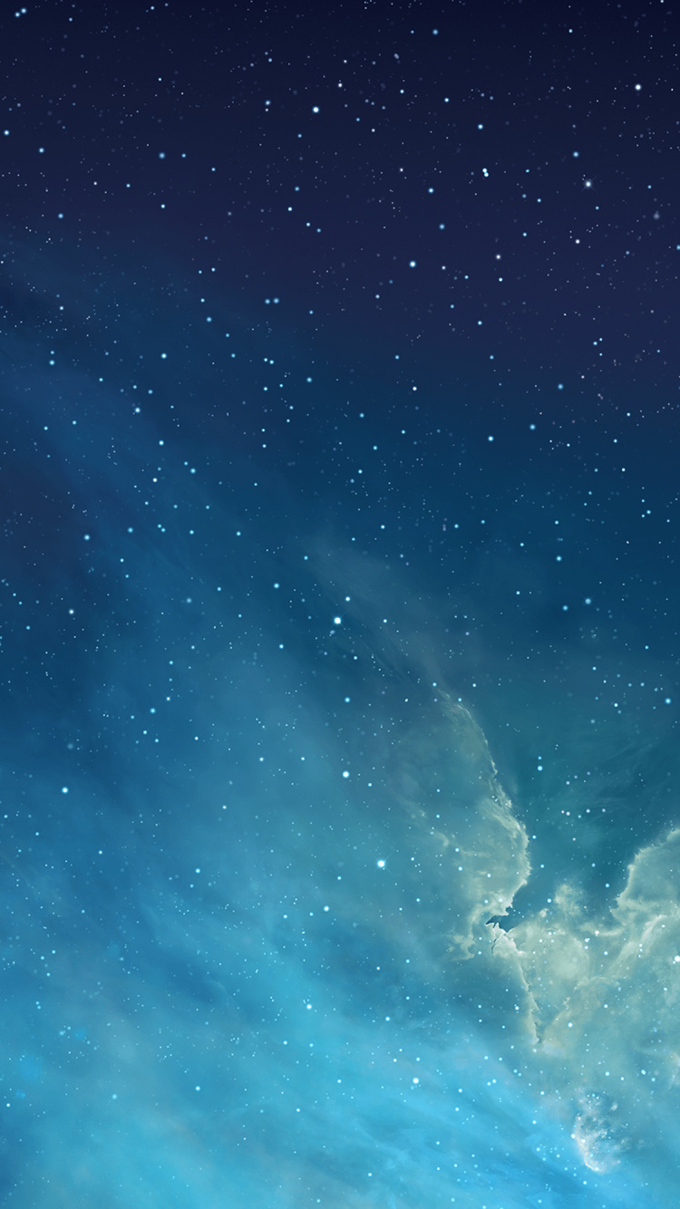 Apple, IOS 7, Blue, Azure, Objet Astronomique. Wallpaper in 750x1334 Resolution