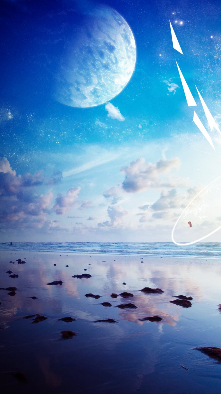 Pez Blanco y Negro en Pecera. Wallpaper in 750x1334 Resolution