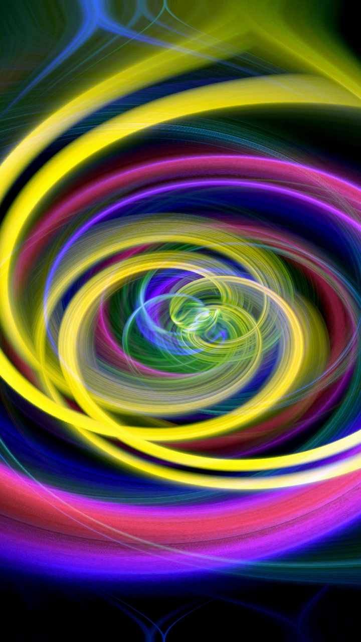 Green Purple and Orange Abstract Painting. Wallpaper in 720x1280 Resolution