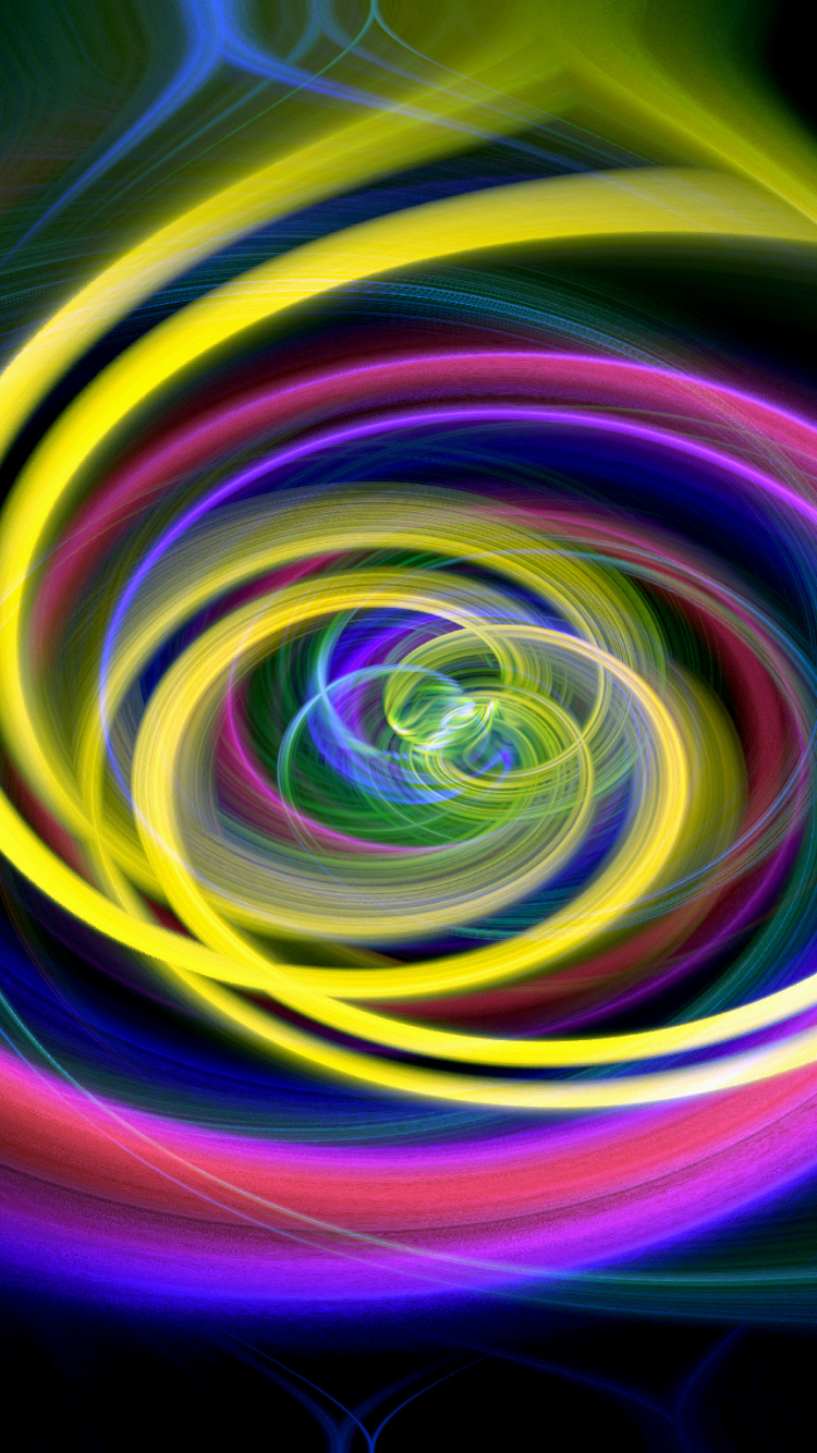 Green Purple and Orange Abstract Painting. Wallpaper in 750x1334 Resolution