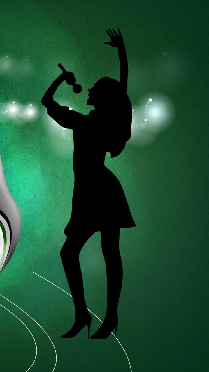 Green, Graphic Design, Illustration, Audio Equipment, Music. Wallpaper in 720x1280 Resolution