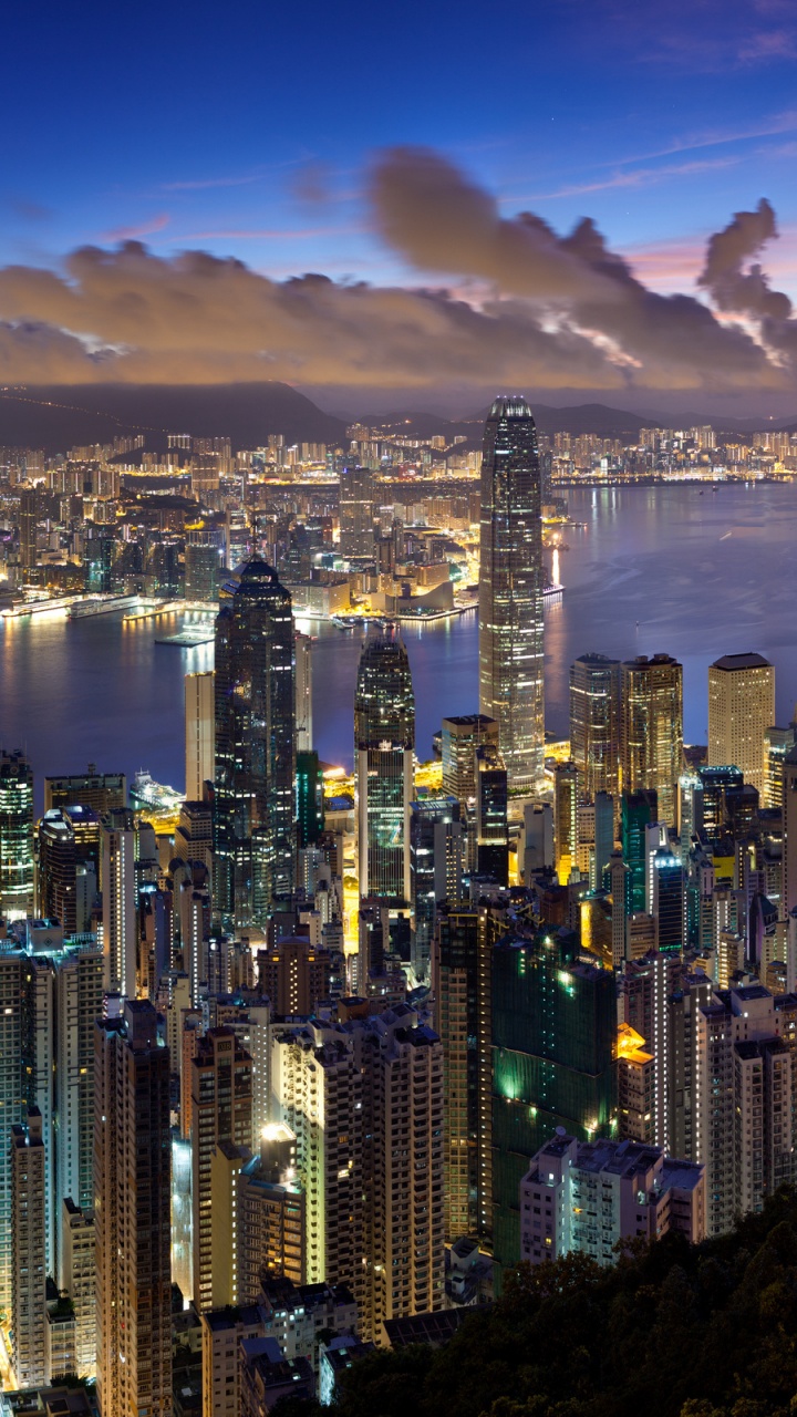 香港, 城市景观, 城市, 大都会, 天际线 壁纸 720x1280 允许
