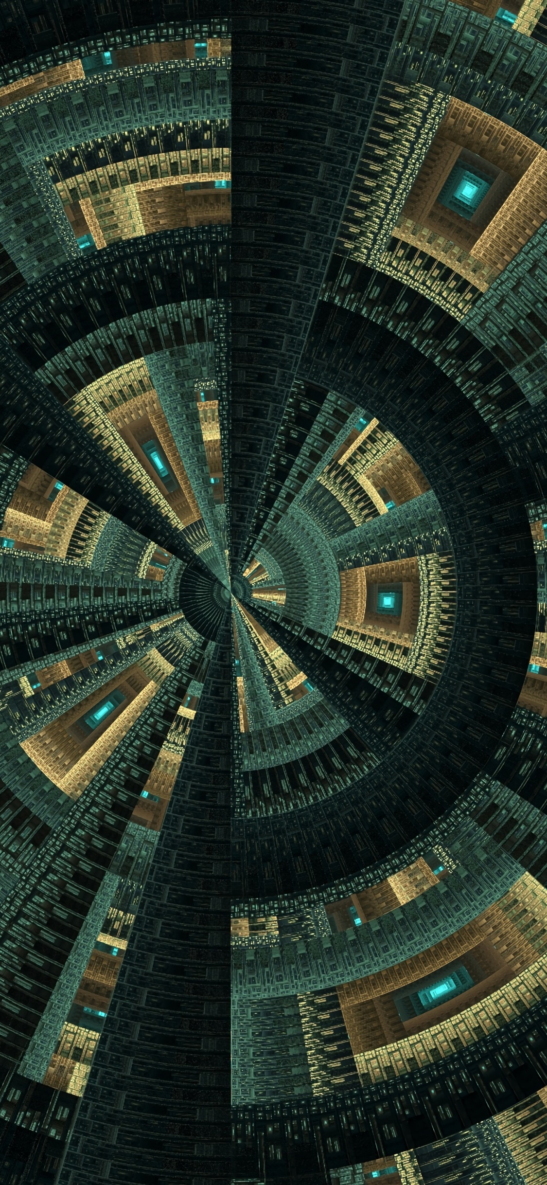 Black and Brown Round Ceiling. Wallpaper in 1125x2436 Resolution