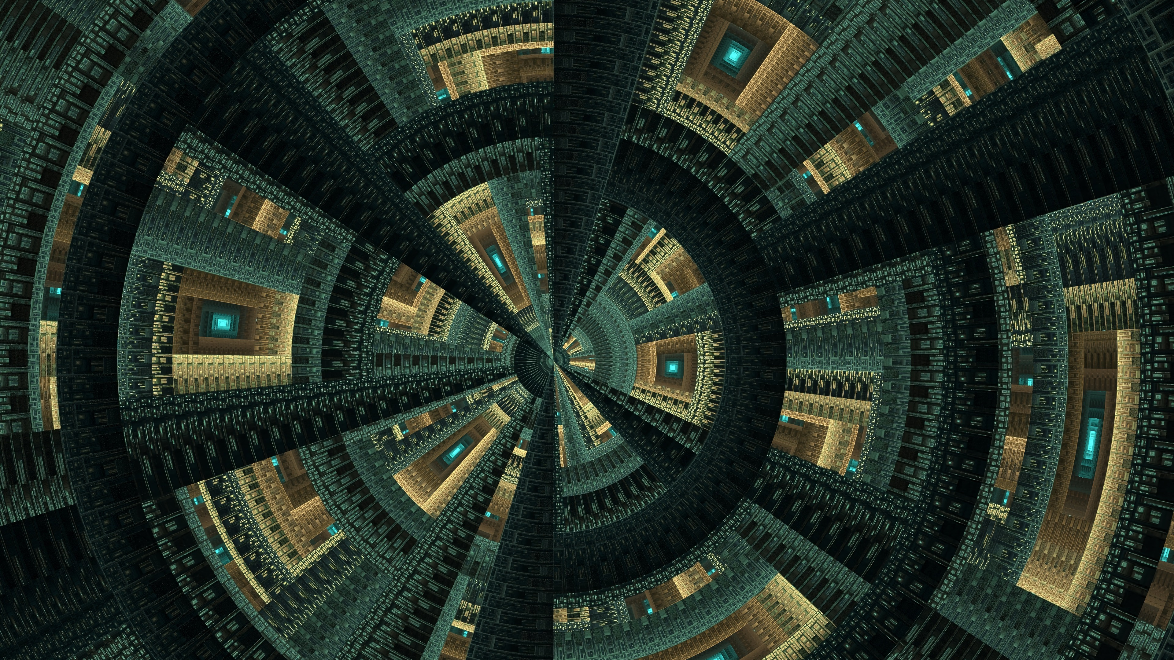 Black and Brown Round Ceiling. Wallpaper in 3840x2160 Resolution