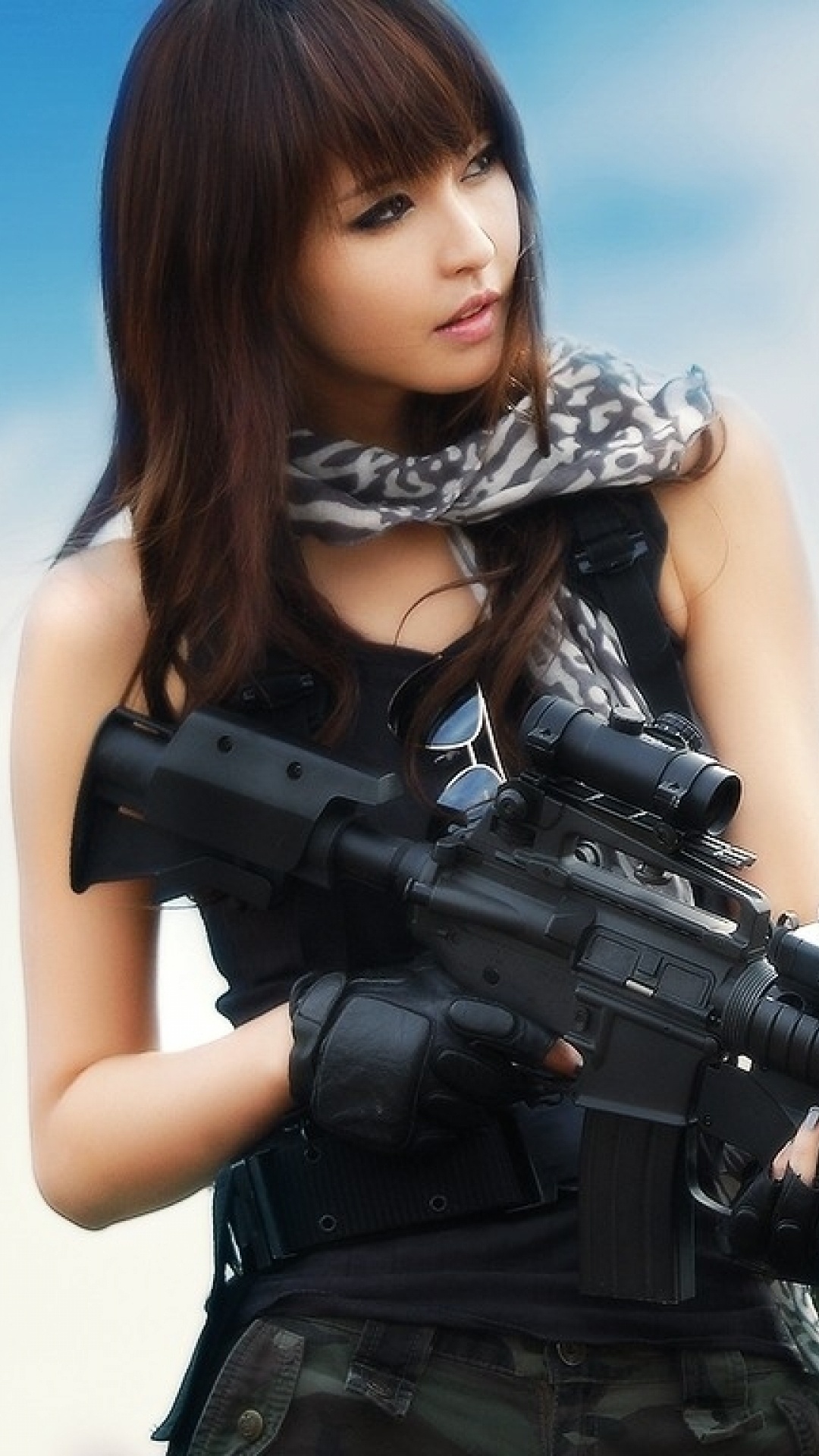 Pistolet, Les Filles Avec Des Flingues, Airsoft Gun, Soldat, Airsoft. Wallpaper in 1080x1920 Resolution