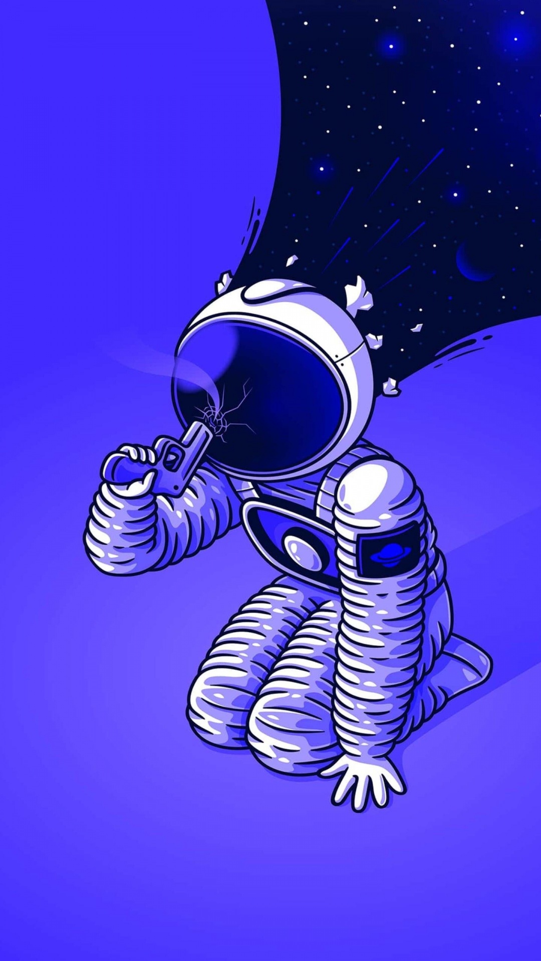 Blau, Azure, Kunst, Astronaut, Electric Blue. Wallpaper in 1080x1920 Resolution