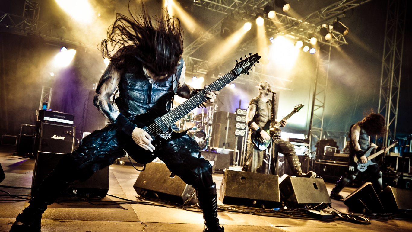 Heavy Metal, Black Metal, Guitar, Concert, Rock. Wallpaper in 1366x768 Resolution