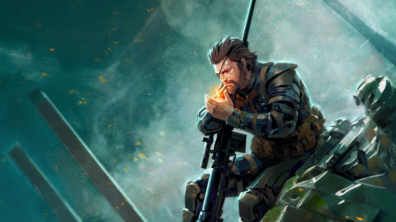 The Phantom Pain, Metal Gear Solid, pc Game, Soldier, Adventure Game. Wallpaper in 1366x768 Resolution
