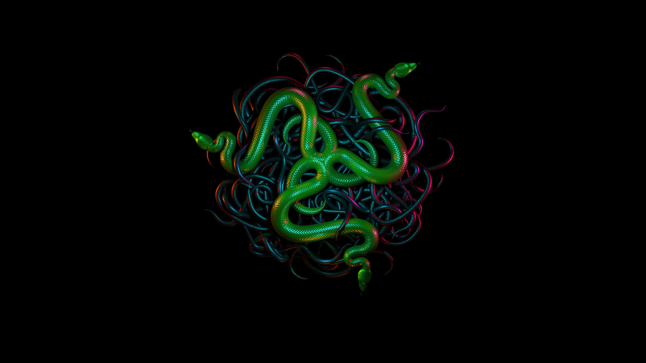 Razer, Logo, Art, Gas, Electric Blue. Wallpaper in 1280x720 Resolution