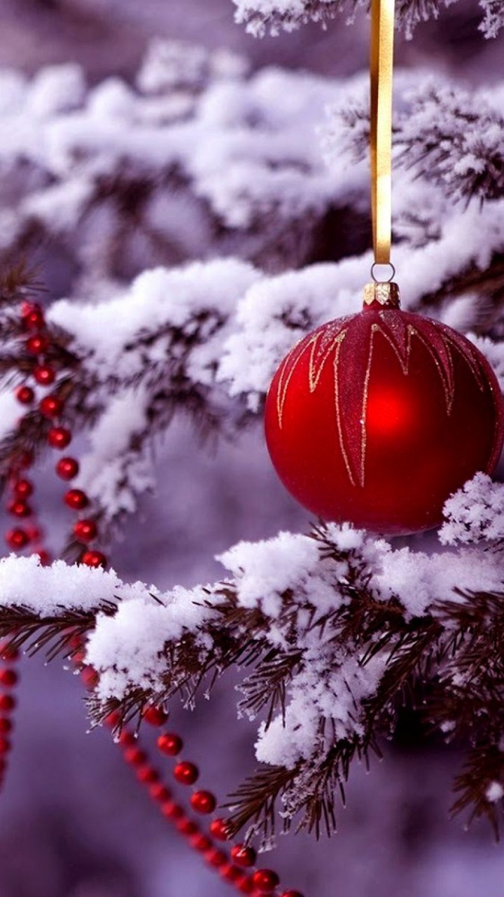 Christmas Day, Christmas Ornament, Christmas Tree, Christmas Decoration, Snow. Wallpaper in 720x1280 Resolution