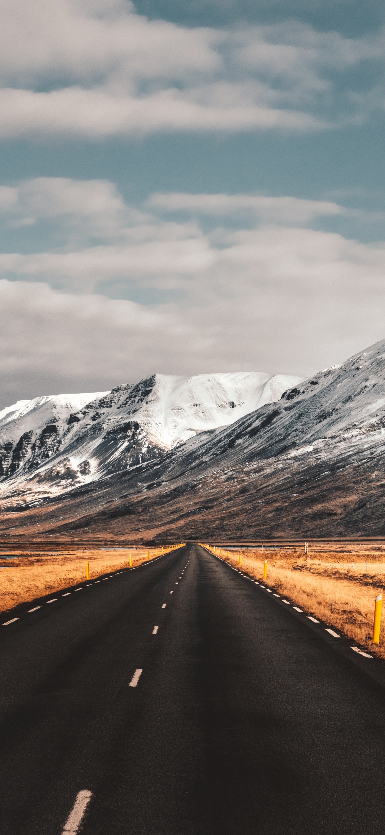 Iceland, Mountain, Road, Nature, Travel. Wallpaper in 1242x2688 Resolution