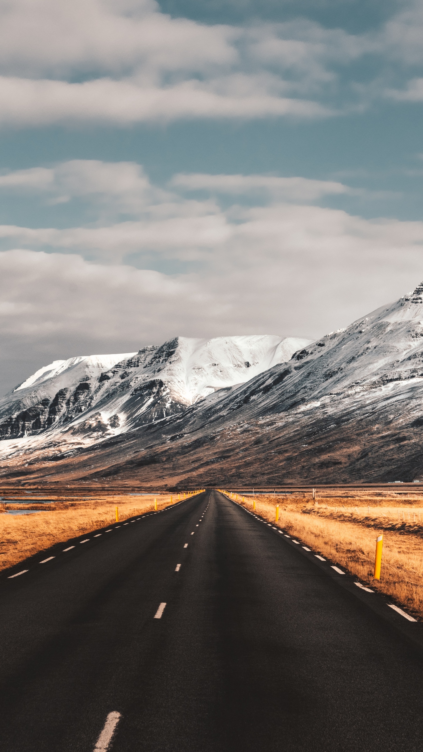 Iceland, Mountain, Road, Nature, Travel. Wallpaper in 1440x2560 Resolution