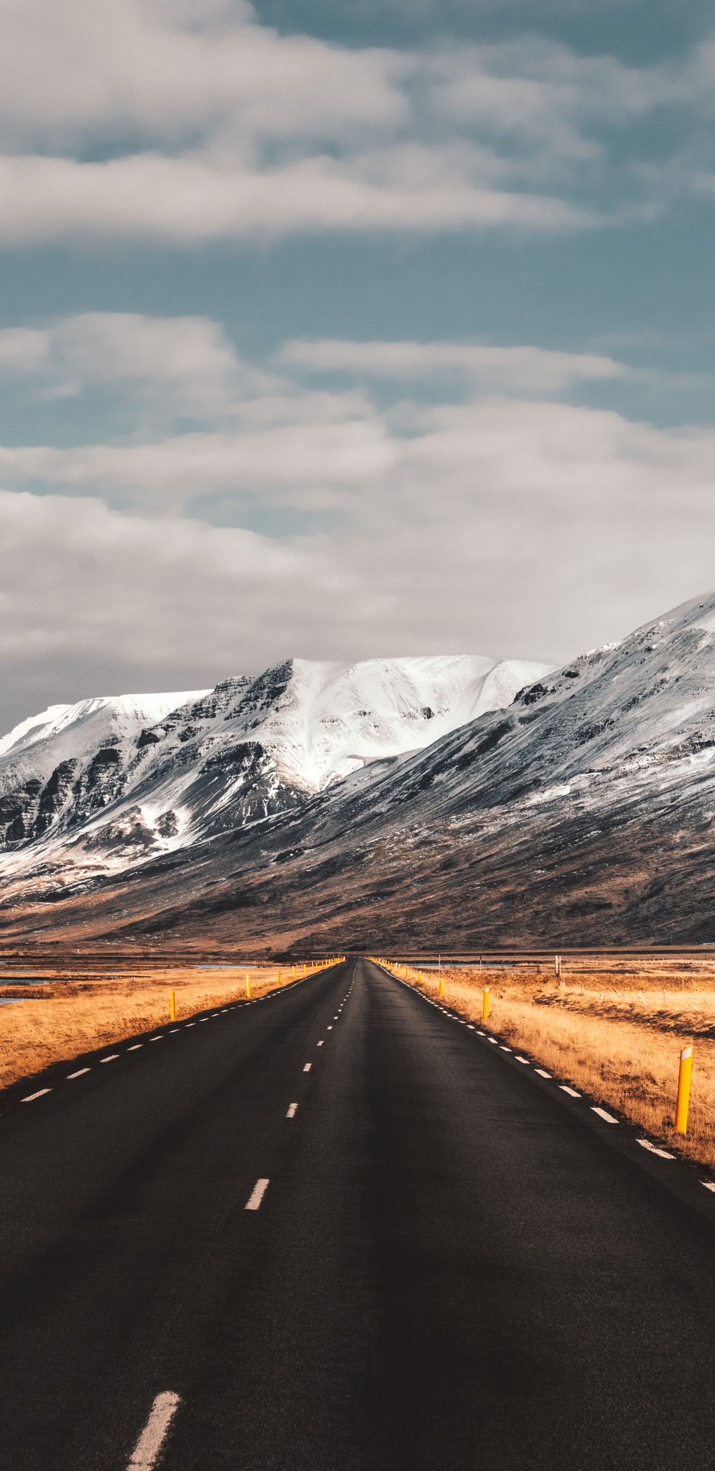 Iceland, Mountain, Road, Nature, Travel. Wallpaper in 1440x2960 Resolution