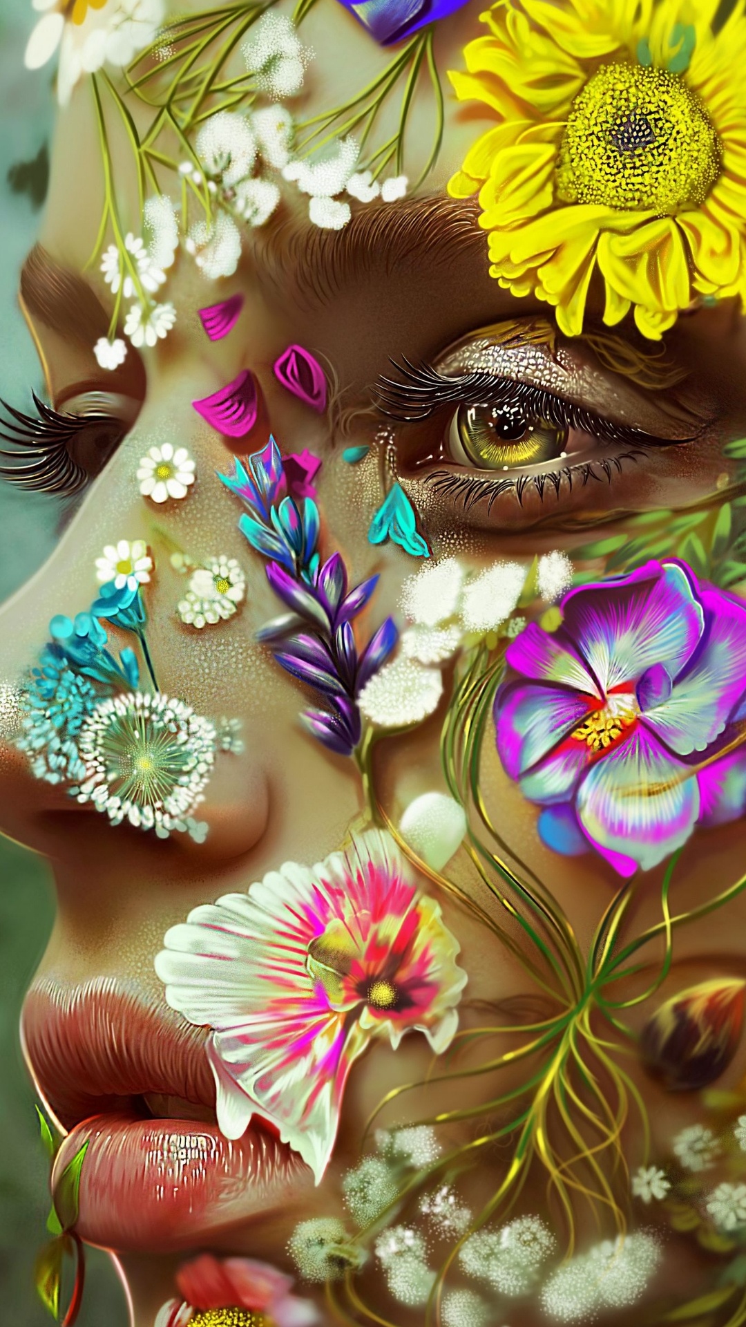 Retrato, Arte, Arte Digital, Ilustración, Dibujo. Wallpaper in 1080x1920 Resolution