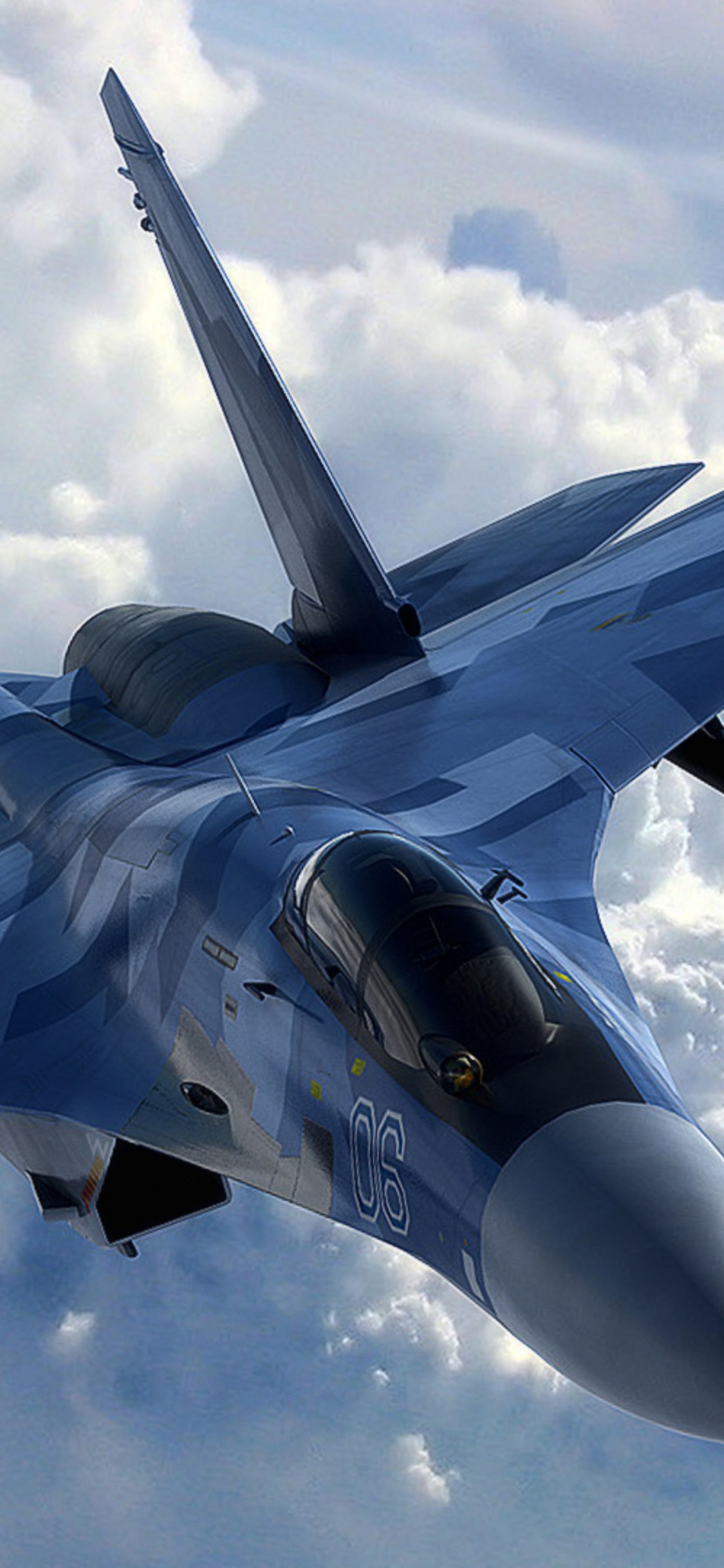 Gray Fighter Jet Flying in The Sky. Wallpaper in 1125x2436 Resolution