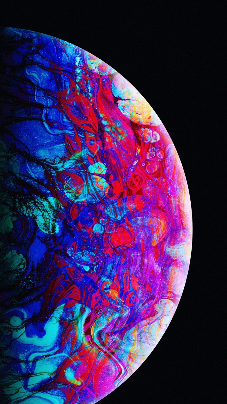 Circle, Earth, Art, Natural Material, Electric Blue. Wallpaper in 750x1334 Resolution