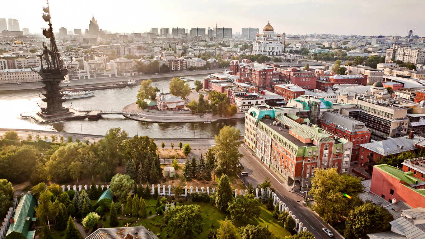 Aerial View of City Buildings During Daytime. Wallpaper in 1366x768 Resolution