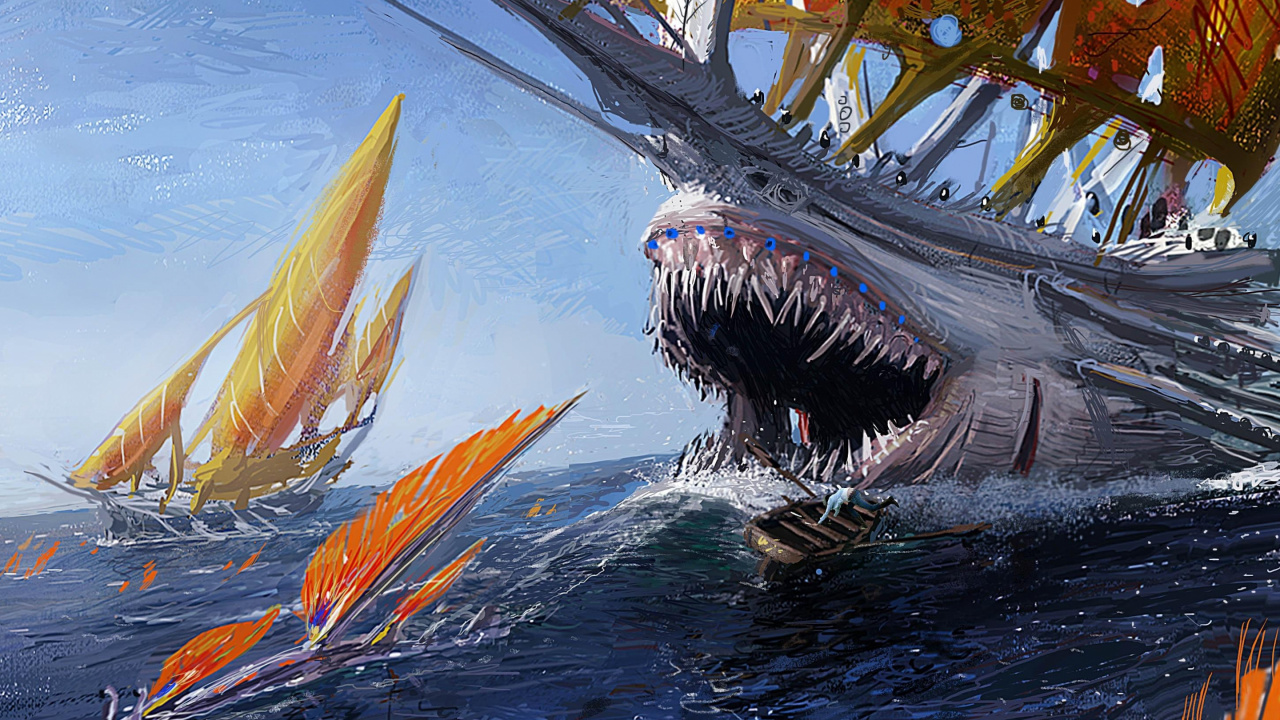 Tiburón Negro en el Agua Durante el Día.. Wallpaper in 1280x720 Resolution