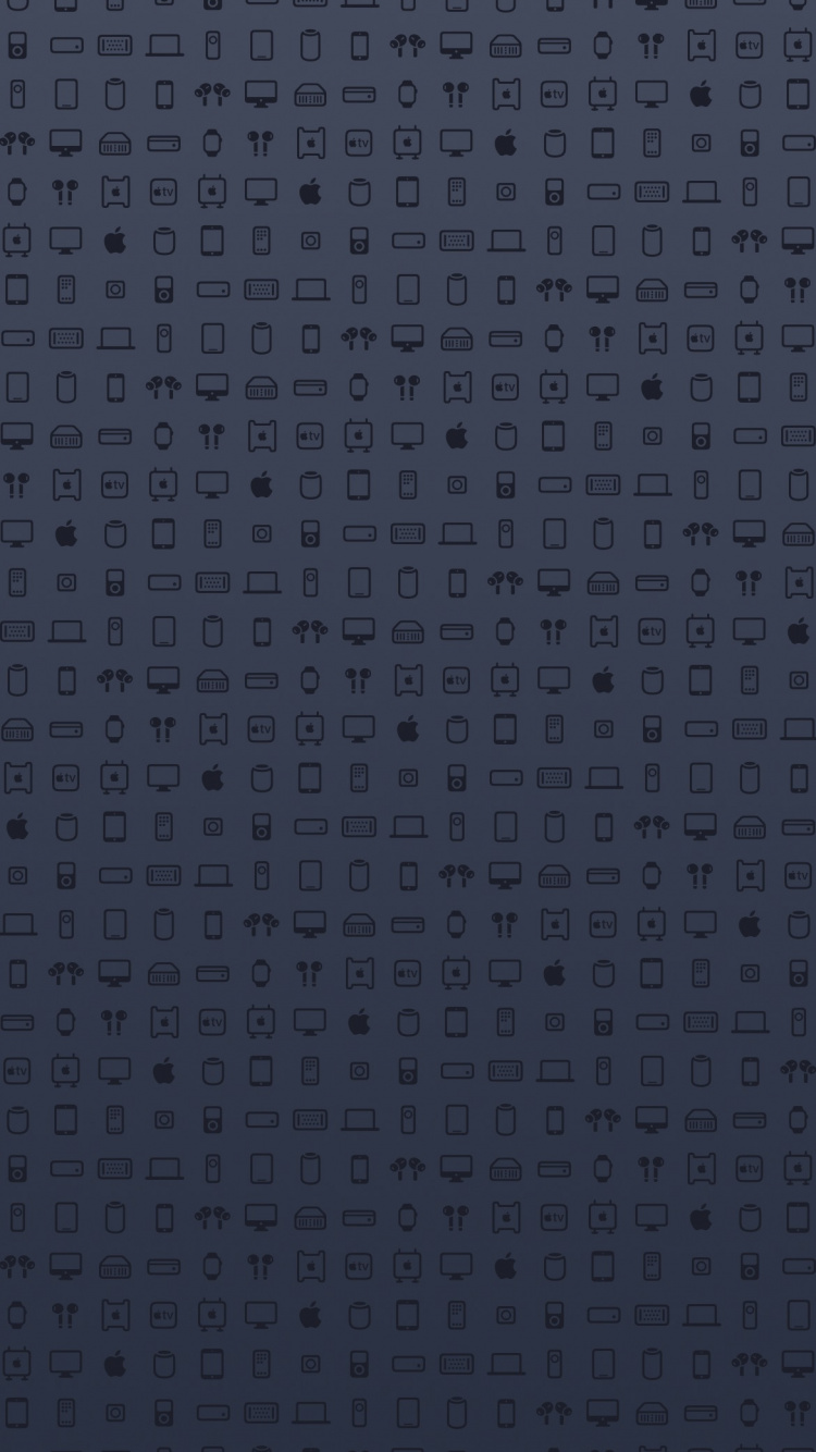 Pattern, Apples, Ios, Purple, Electric Blue. Wallpaper in 750x1334 Resolution