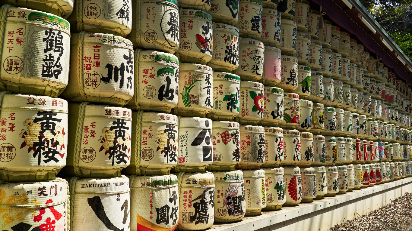 White and Brown Ceramic Jars. Wallpaper in 1366x768 Resolution