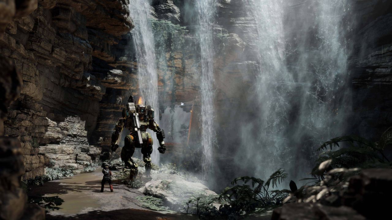 Titanfall 2, Water, Waterfall, Watercourse, Formation. Wallpaper in 1280x720 Resolution