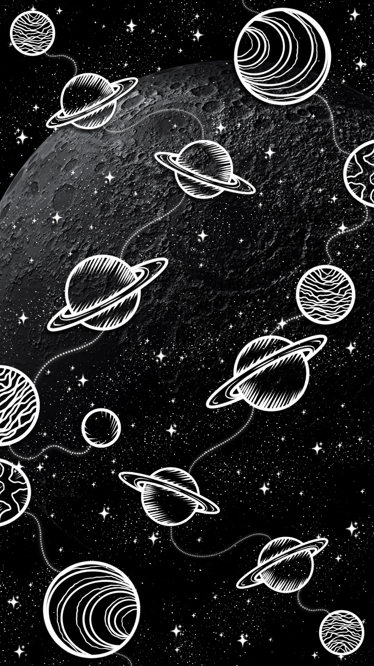 Dessin, Art, White, Noir, Blackboard. Wallpaper in 750x1334 Resolution