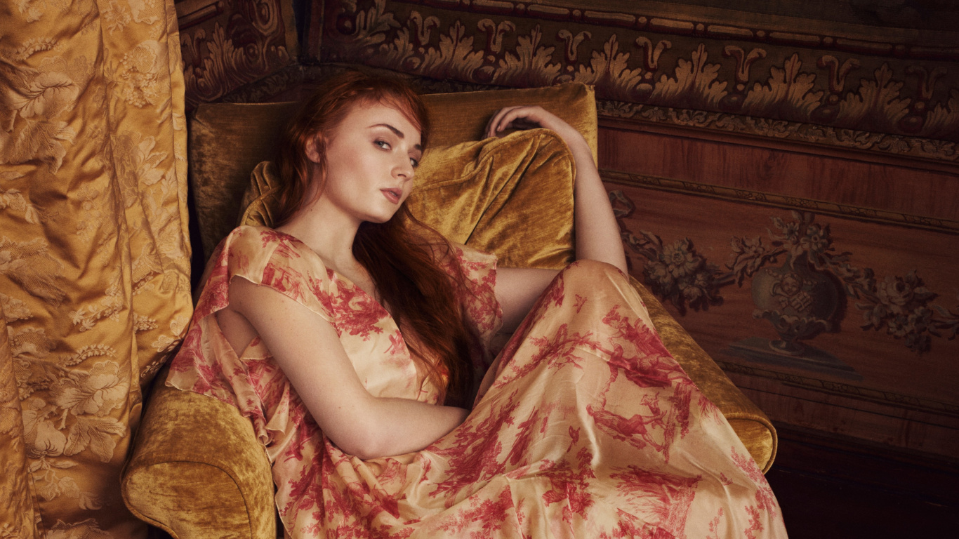 Sophie Turner Modifier le Magazine, Sophie Turner, Juin Flamboyant, Édition, Fraternité Préraphaélite. Wallpaper in 1366x768 Resolution