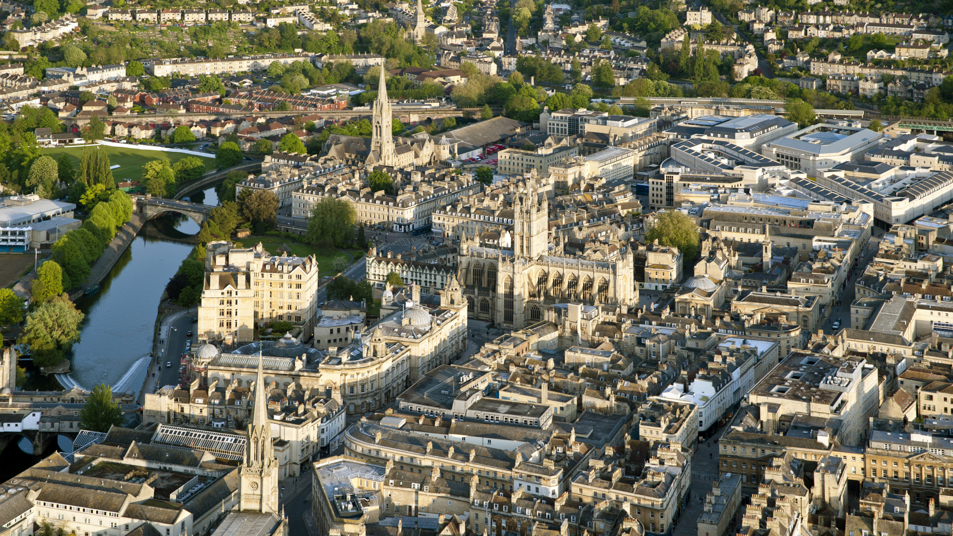 Aerial View of City Buildings During Daytime. Wallpaper in 1920x1080 Resolution