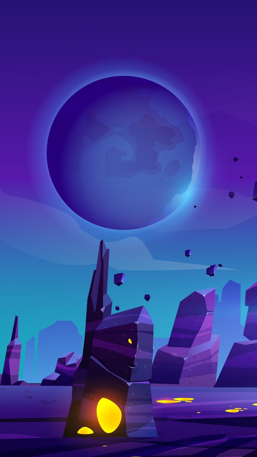 Außerirdisches Leben, Vektor-Grafiken, Illustration, Planet, Vektor. Wallpaper in 1080x1920 Resolution