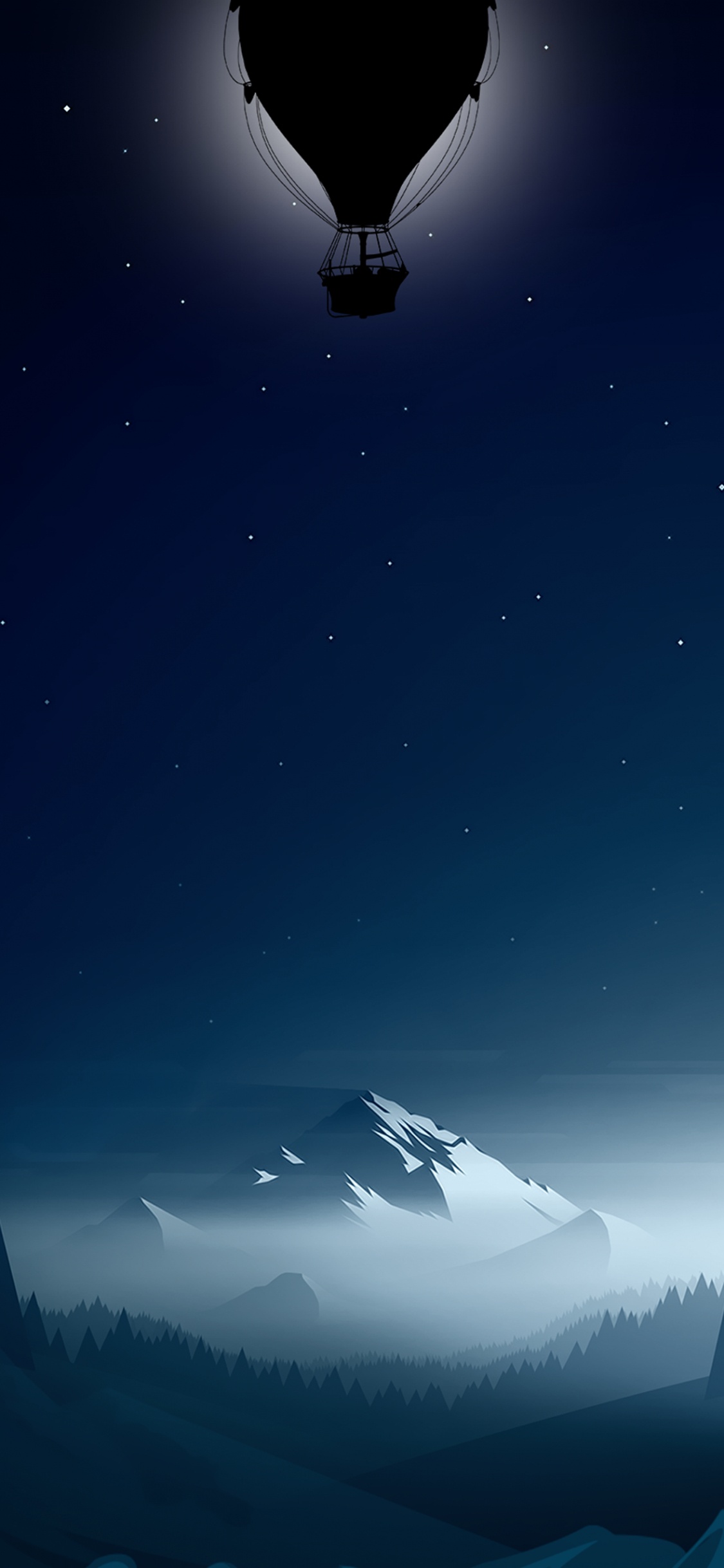 Minimalisme, Atmosphère, Lumière, Nature, Noir. Wallpaper in 1125x2436 Resolution
