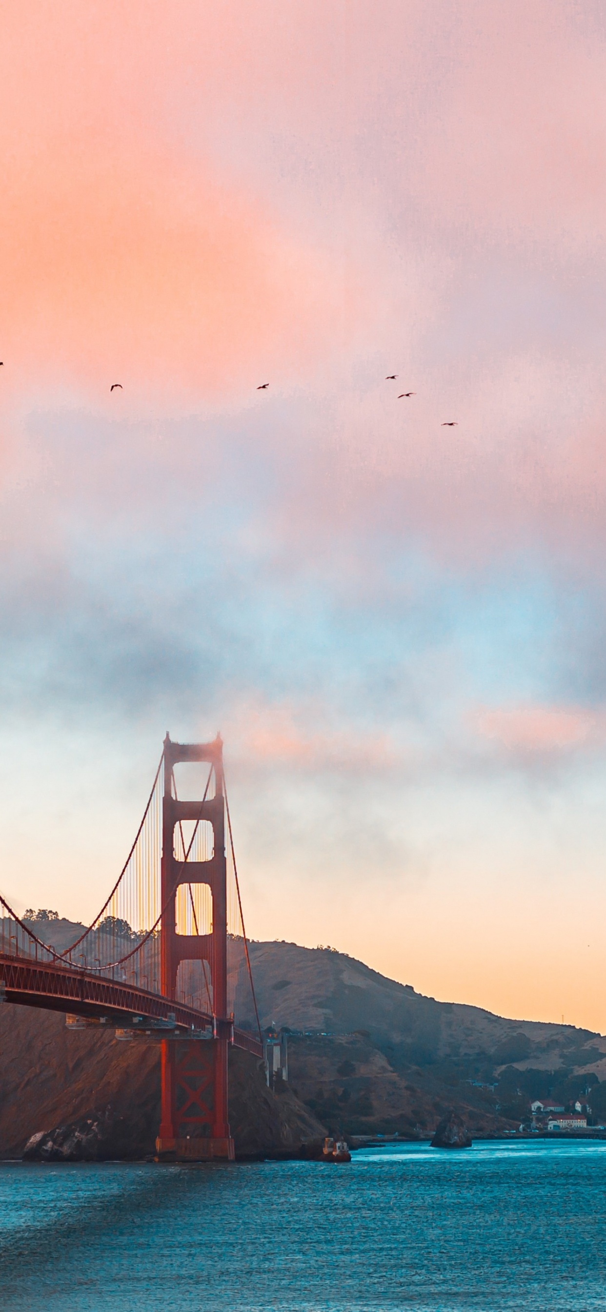 Golden Gate Bridge, Suspension Bridge, Bridge, Water, Cloud. Wallpaper in 1242x2688 Resolution
