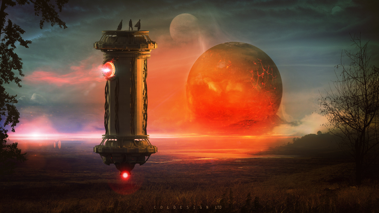 Silhouette de Phare Pendant la Nuit. Wallpaper in 1280x720 Resolution