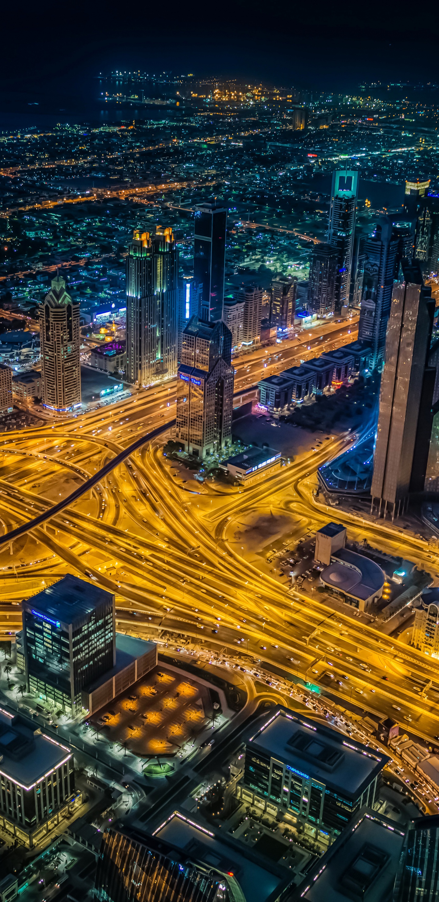 Dubai, Parque Burj, Burj Khalifa, Burj al Arab, Parque Burj Khalifa. Wallpaper in 1440x2960 Resolution