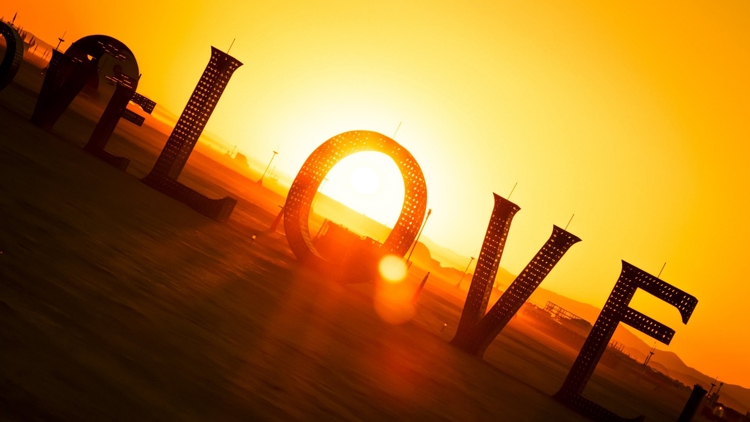 Sonnenuntergang, Orange, Sonne, Licht, Gelb. Wallpaper in 2560x1440 Resolution