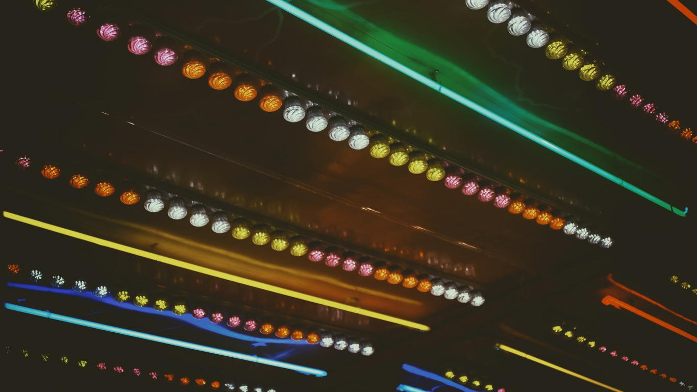 Red Green and Blue Lights. Wallpaper in 1366x768 Resolution