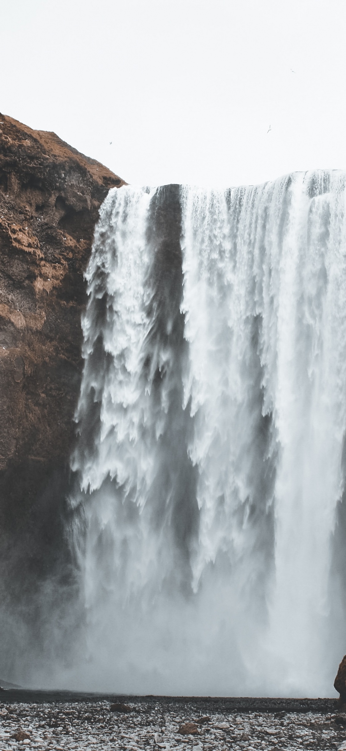 m, Böschung, Wasserfall, Wasserspiel, Rock. Wallpaper in 1125x2436 Resolution