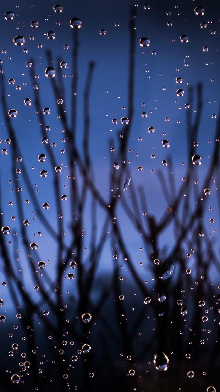 Blue, Eau, Humidité, Pluie, Atmosphère. Wallpaper in 750x1334 Resolution