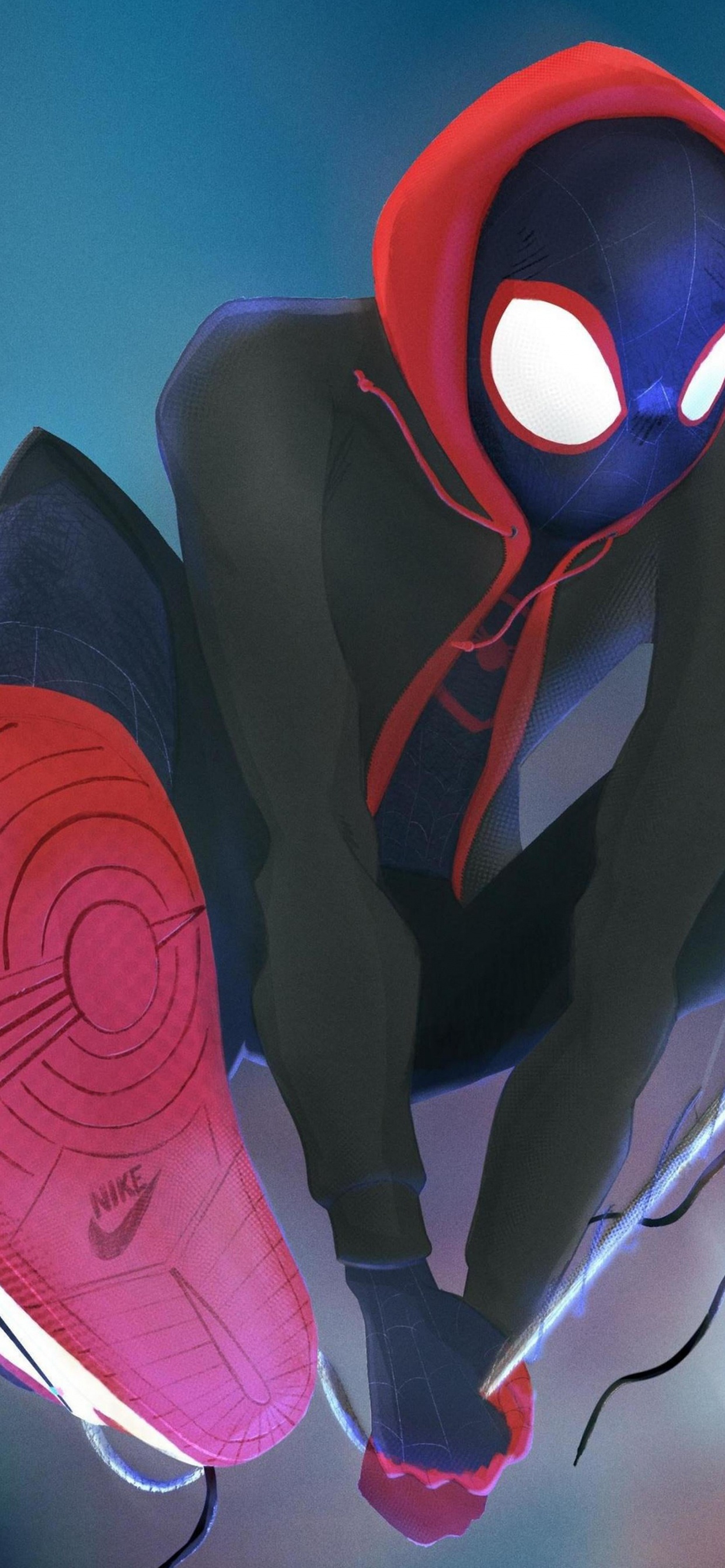 里*莫拉莱斯, Spider-man, 约旦空, 耐克, 黑色的 壁纸 1242x2688 允许