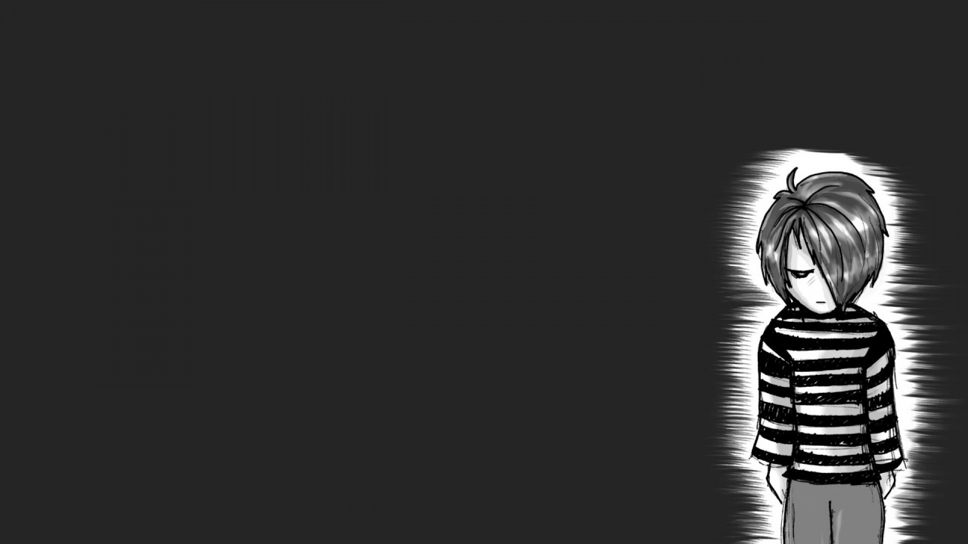 Ilustración de Línea Blanca y Negra. Wallpaper in 1920x1080 Resolution