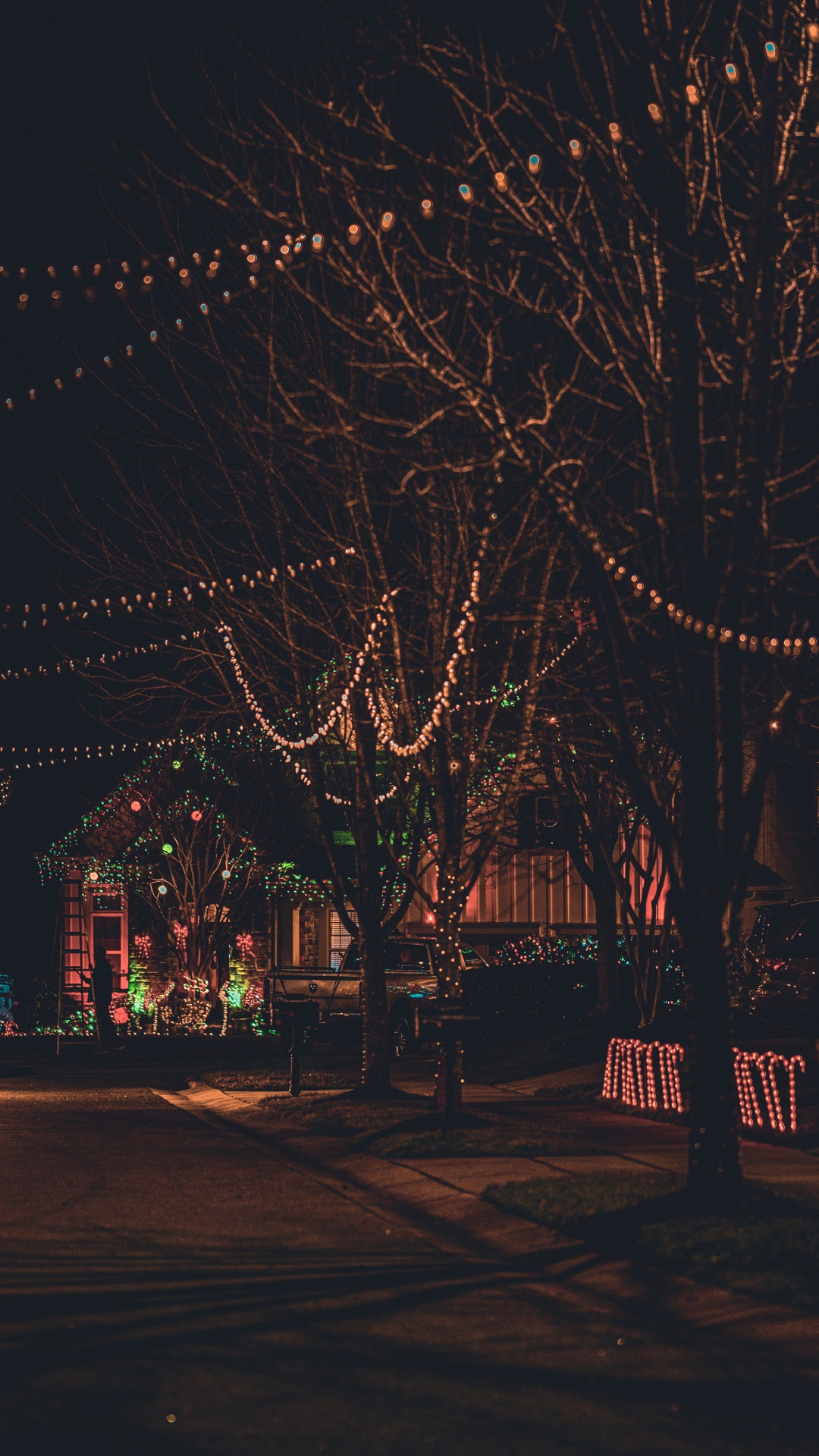 Luces de Navidad, Guirnalda, la Luz de Calle, Decoracion, Luz. Wallpaper in 1080x1920 Resolution