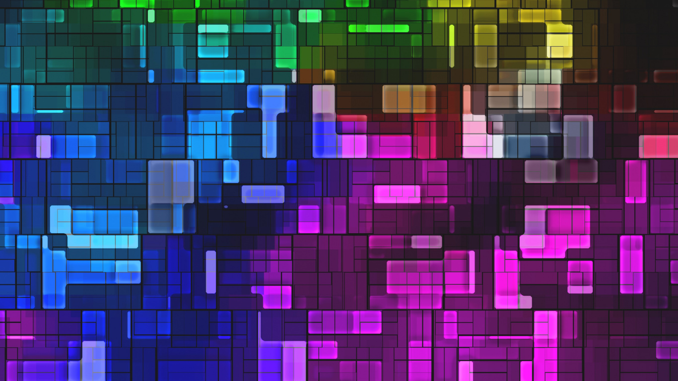 Peinture Abstraite Verte et Violette. Wallpaper in 1366x768 Resolution