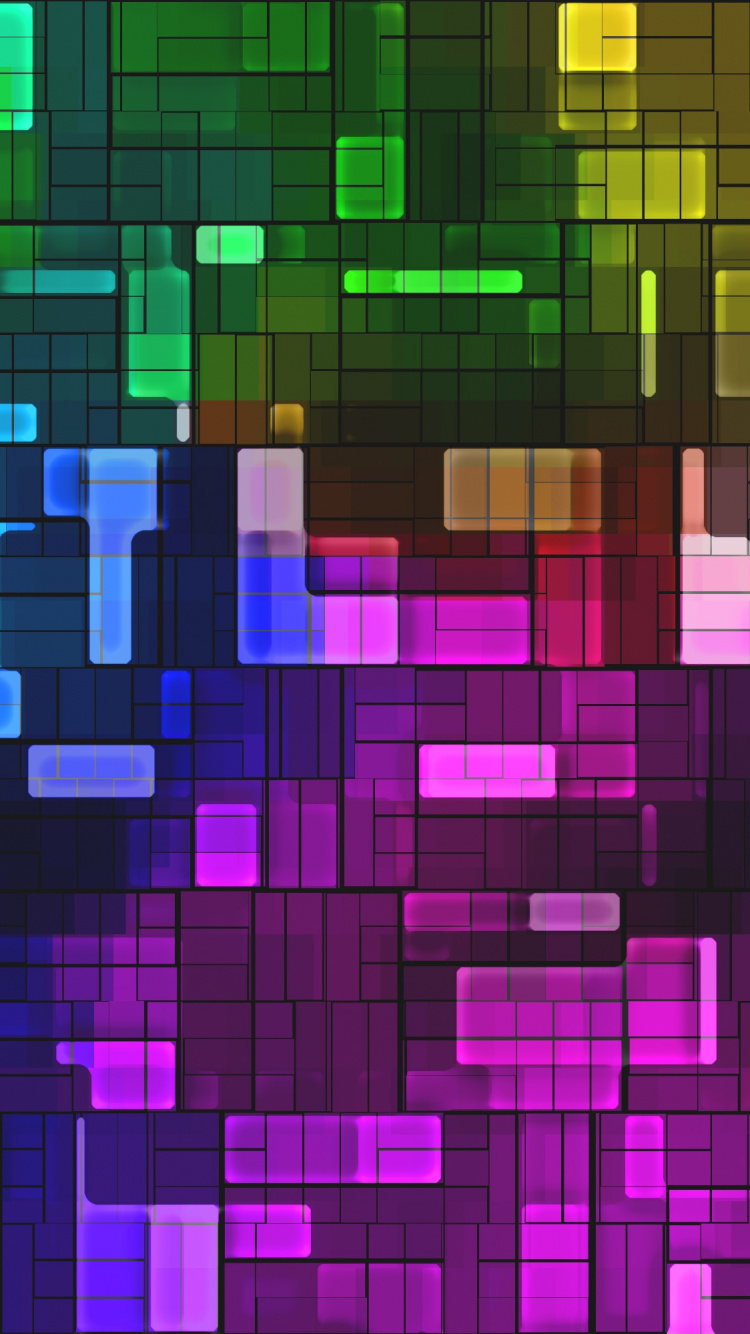 Peinture Abstraite Verte et Violette. Wallpaper in 750x1334 Resolution