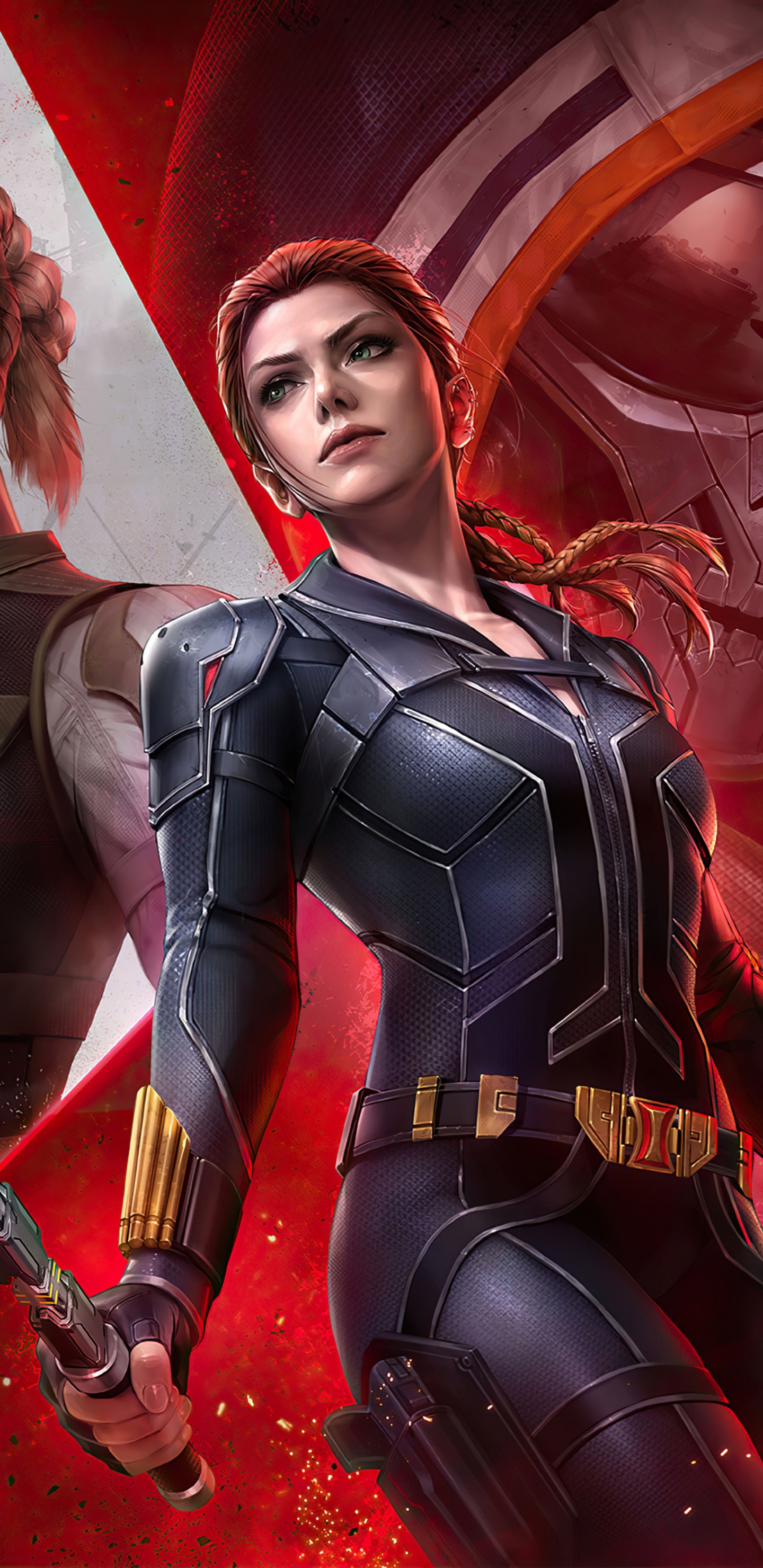 Superhero, Marvel Avenir De Combat, Alexei Chostakov, Jane Foster, la Veuve Noire. Wallpaper in 1440x2960 Resolution