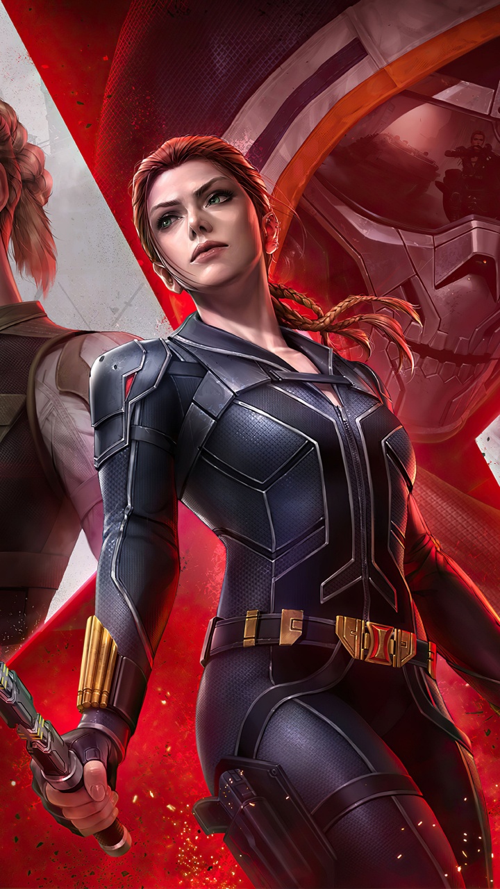 Superhero, Marvel Future Fight, Alexei Shostakov, Jane Foster, Black Widow. Wallpaper in 720x1280 Resolution