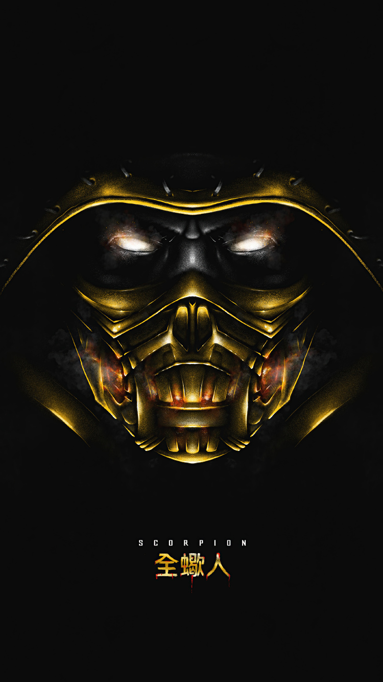 Skorpion, Gold, Kunst, Symmetrie, Metall. Wallpaper in 750x1334 Resolution