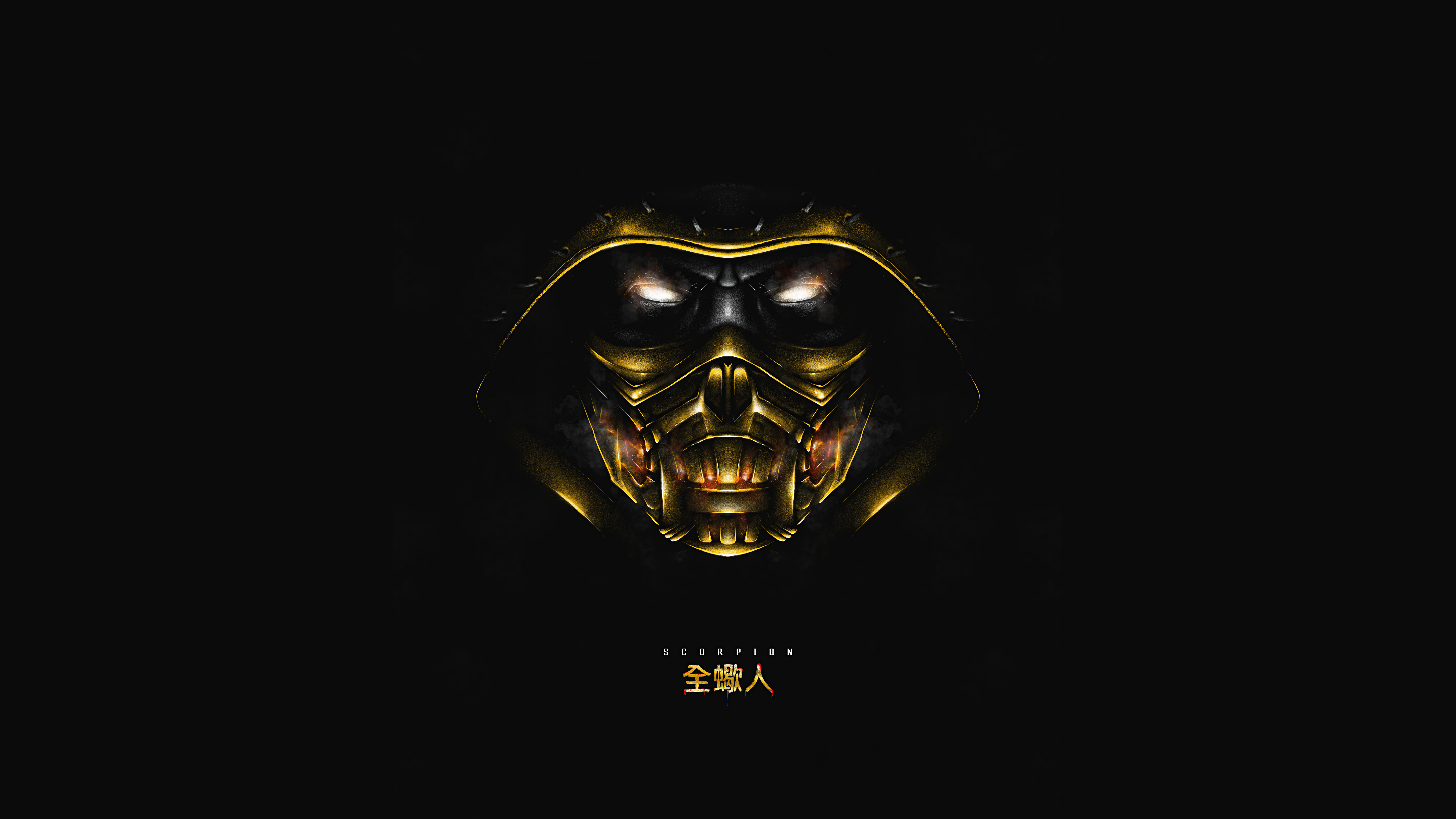 Skorpion, Gold, Kunst, Symmetrie, Metall. Wallpaper in 7680x4320 Resolution