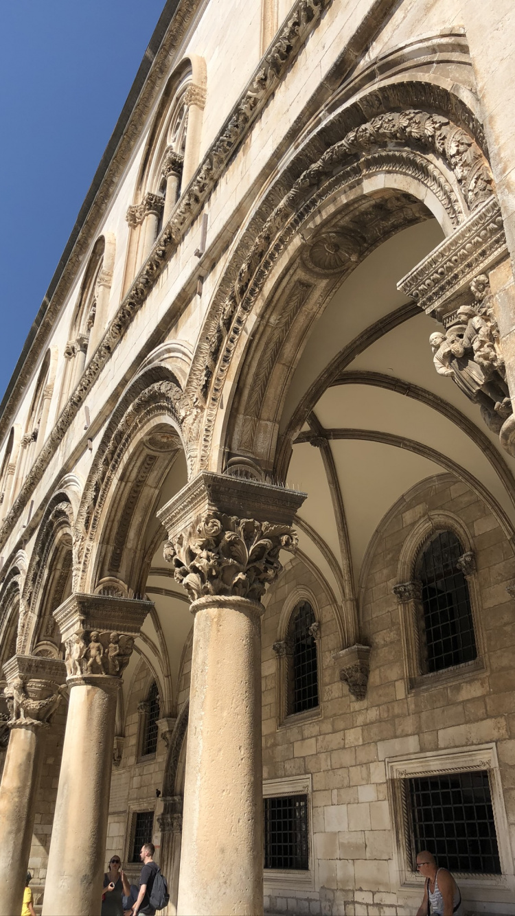 Knezev Dvor u Dubrovniku, Rectors Palace, Classical Architecture, Triumphal Arch, Faade. Wallpaper in 750x1334 Resolution